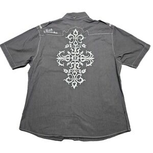 Fender Short Sleeve Garage Shirt Embroidered Button Up Collar Size XL